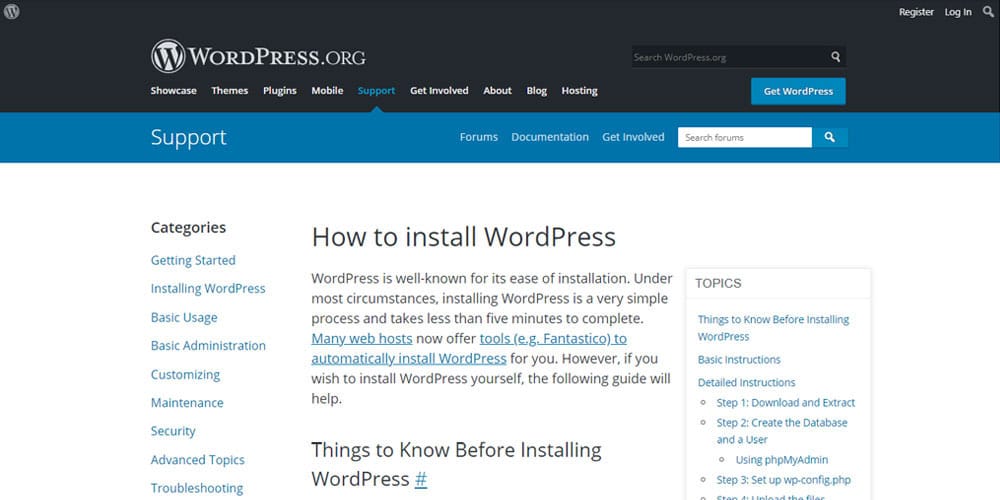 how to install wordpress