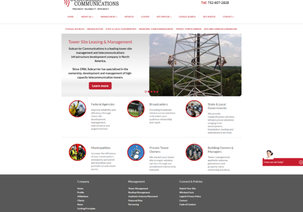 web design for telecommunication company